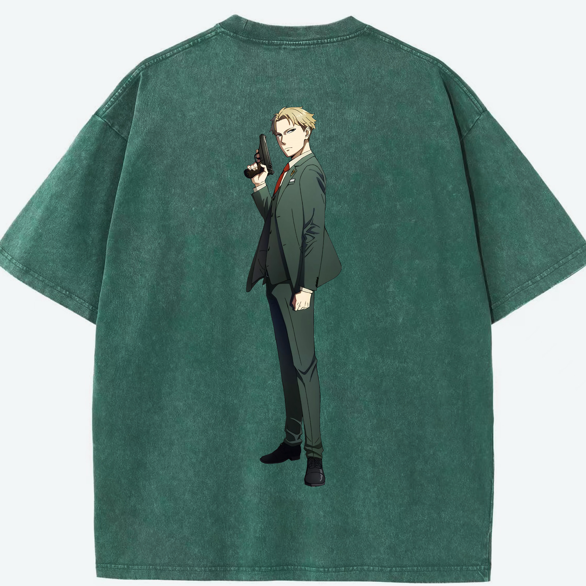 （画像用） SPY×FAMILY间谍家家酒 綿100% ヴィンテージ風 半袖Tシャツ（背面プリント）